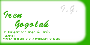 iren gogolak business card