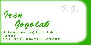 iren gogolak business card